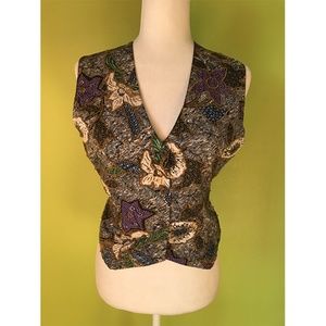 Effici Sleeveless Floral Pure Cotton Top S